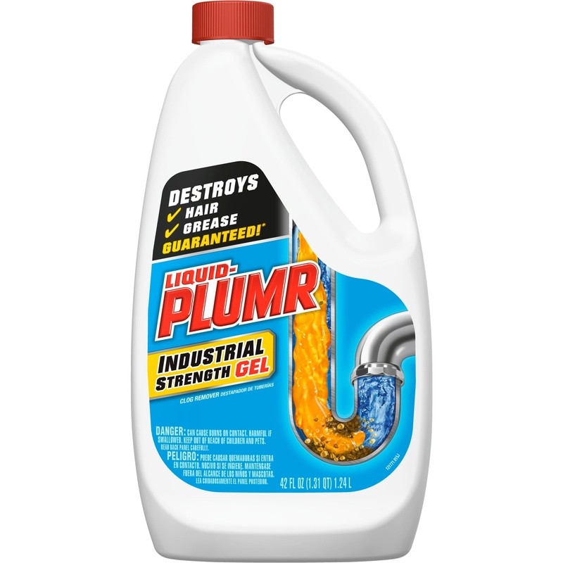 Industrial Strength Drain Clog Remover Gel Hair Grease Soap Scum 2-in-1 Formula