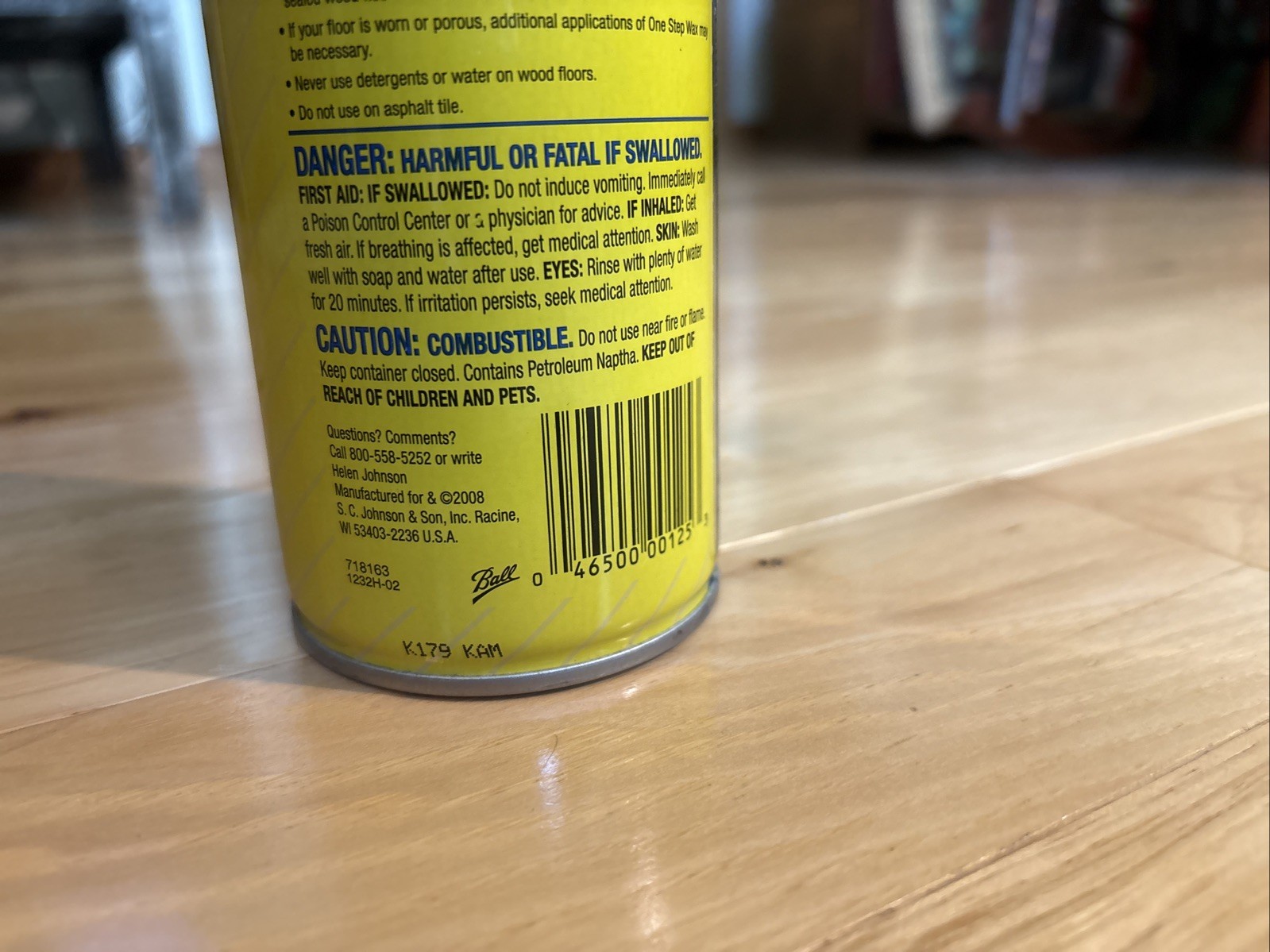 SC Johnson One Step No Buff Wax Fine Wood Floor Care 22Oz Discontinued. Full