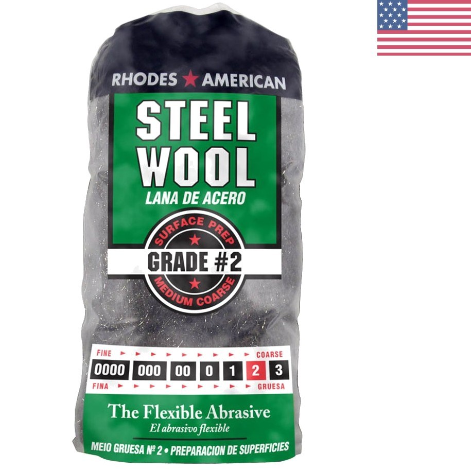 Rhodes American 12 Pack Medium Coarse Grade Steel Wool Pads – Versatile Cleaning