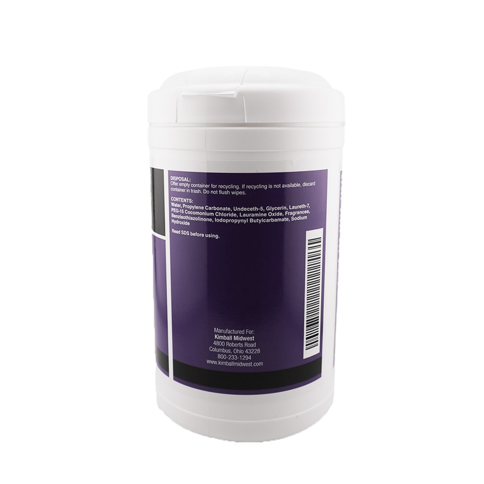Kimball Midwest 80-029 Purple Pumisher Hand Cleaning Wipes 70 Count, Grape USA