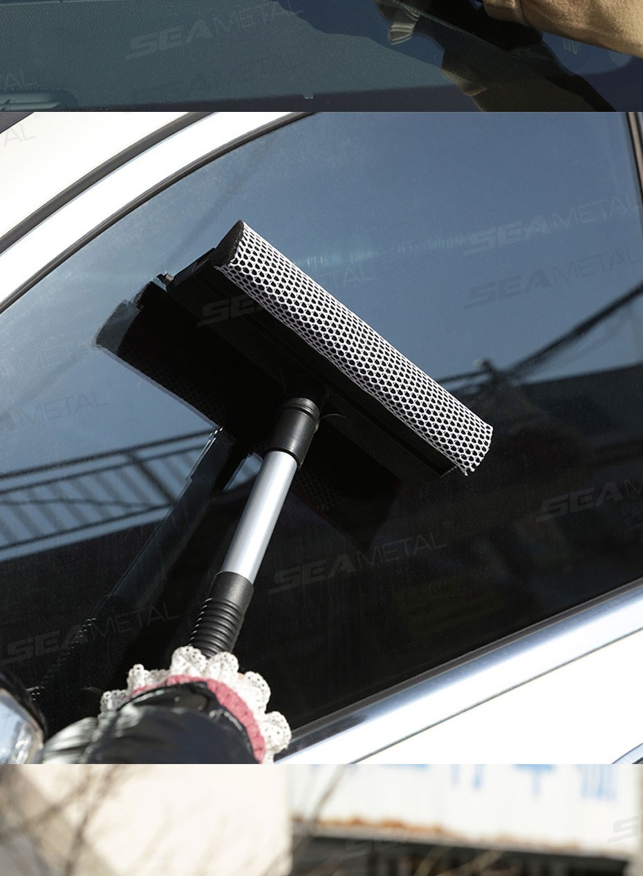 30″ Extendable Window Squeegee Cleaner Long Handle Car Cleaning Window Glass