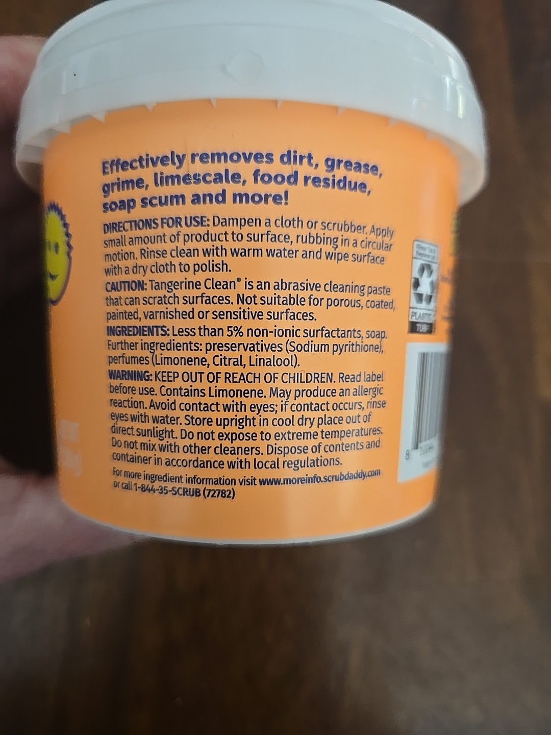Scrub Daddy Tangerine Clean Natural Cleaning Paste 17.6oz New & Sealed
