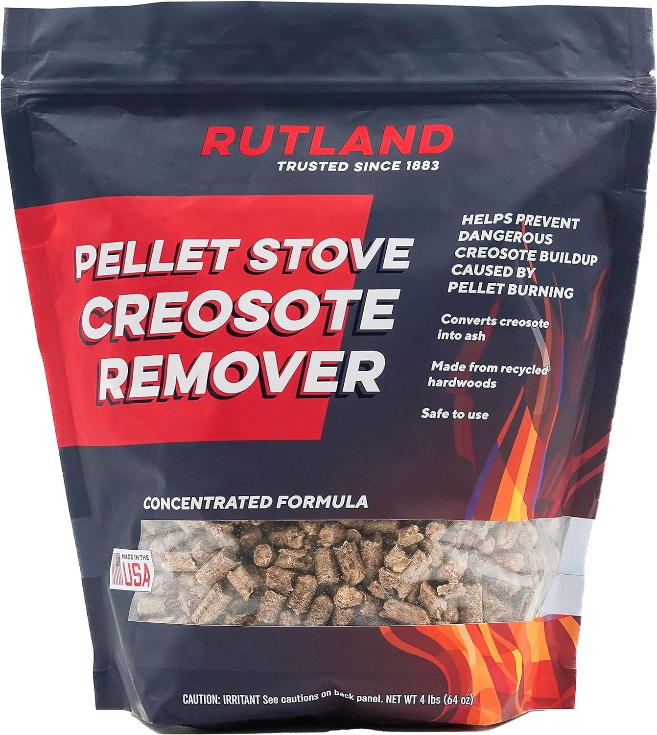 Pellet Stove Creosote Remover, Chimney & Flue Cleaning Wood Pellets, 4 Pound Bag