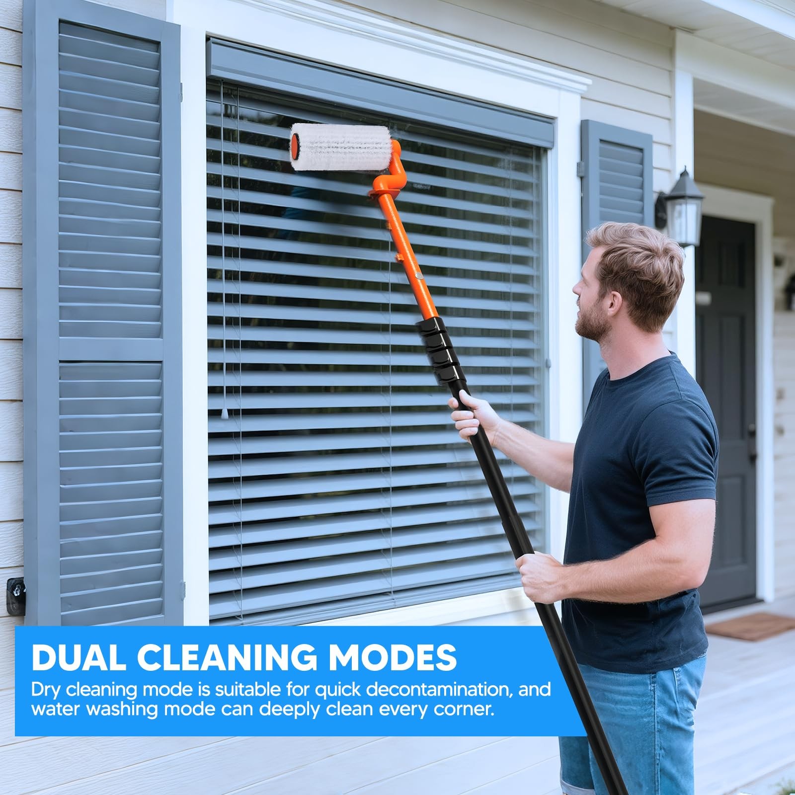 Electric Solar Panel Cleaning Brush and Pole, 20FT Telescopic Cleaning Roller…