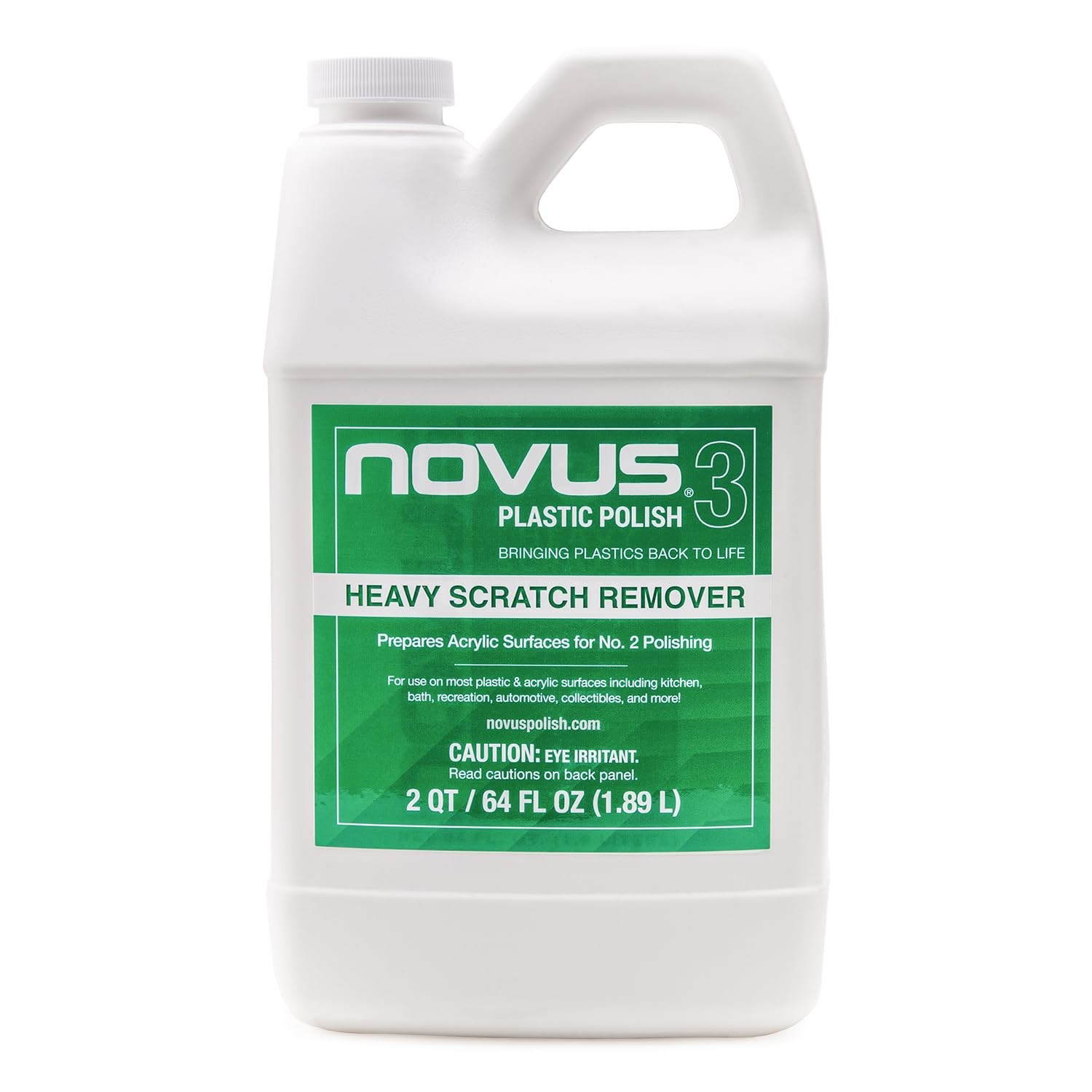 NOVUS 3 Heavy Scratch Remover 64oz for Acrylic Plastic and Auto Surfaces