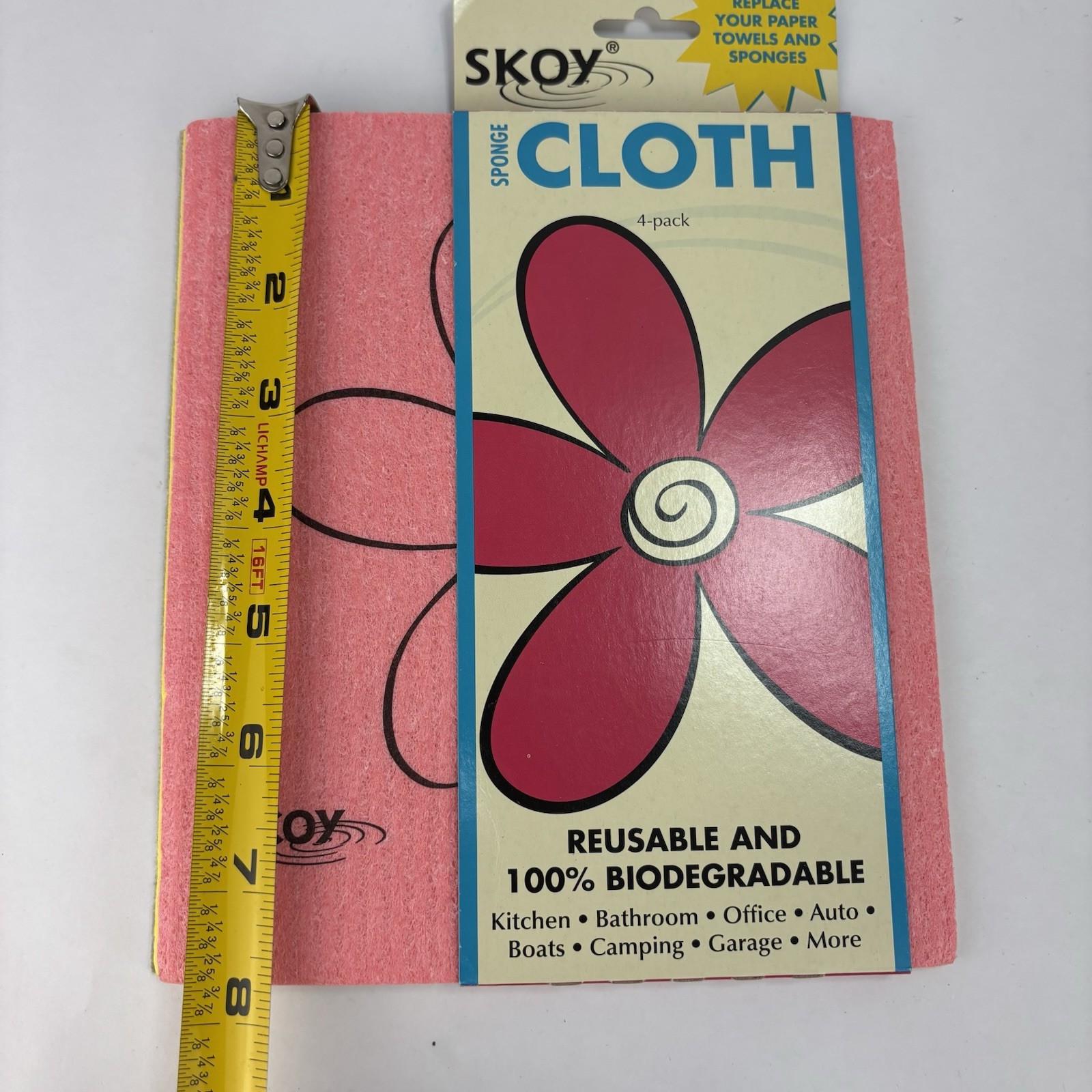Vintage Skoy Sponge Cloth 4 Pack NEW Made In Germany
