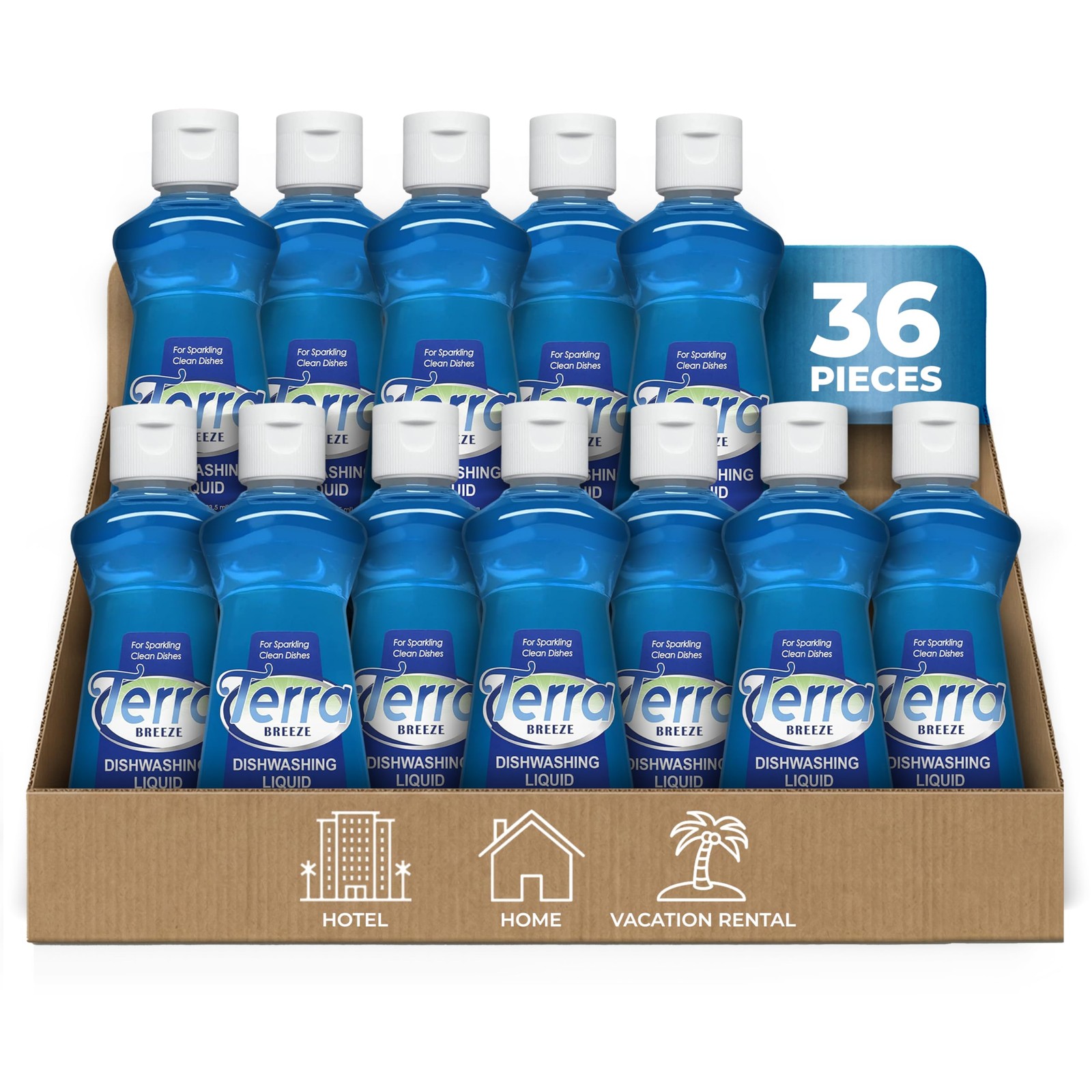 1-Shoppe All-in-Kit Hotel Liquid Dish Soap Detergent, 3.5 oz (Case of 36)
