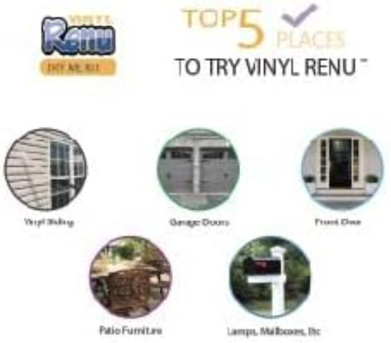 Vinyl Renu Siding Restorer Sample Kit with Cleaner for Outdoor Surfaces