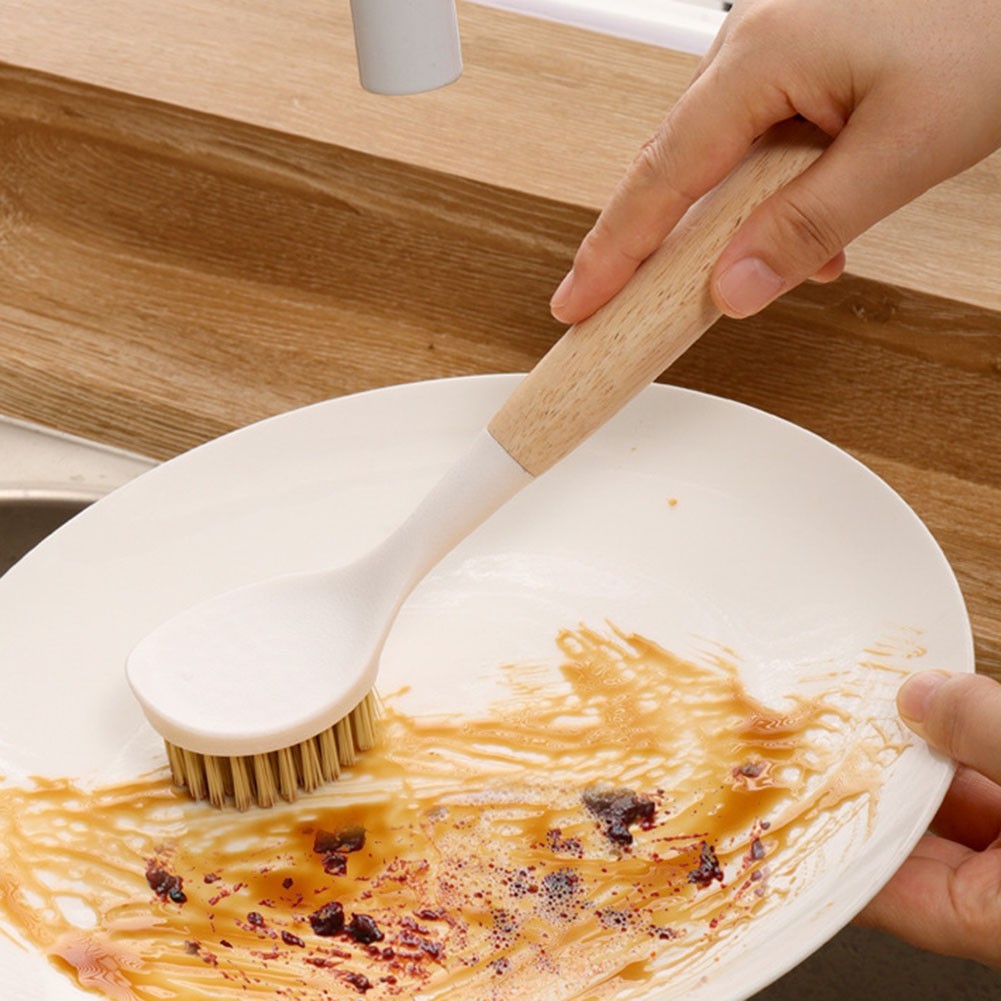 Eco Friendly Design Ergonomic Handle Dish Scrubber Made from Recycled Materials