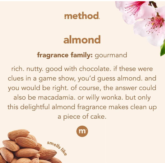 Method Squirt + Mop Hardwood Floor Cleaner Refill, Almond, 68 Ounce