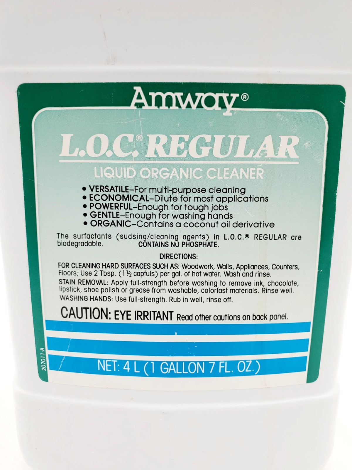 Amway Legacy Of Clean L.O.C Multi-Purpose Cleaner 4 Liter Jug 60% Full Organic