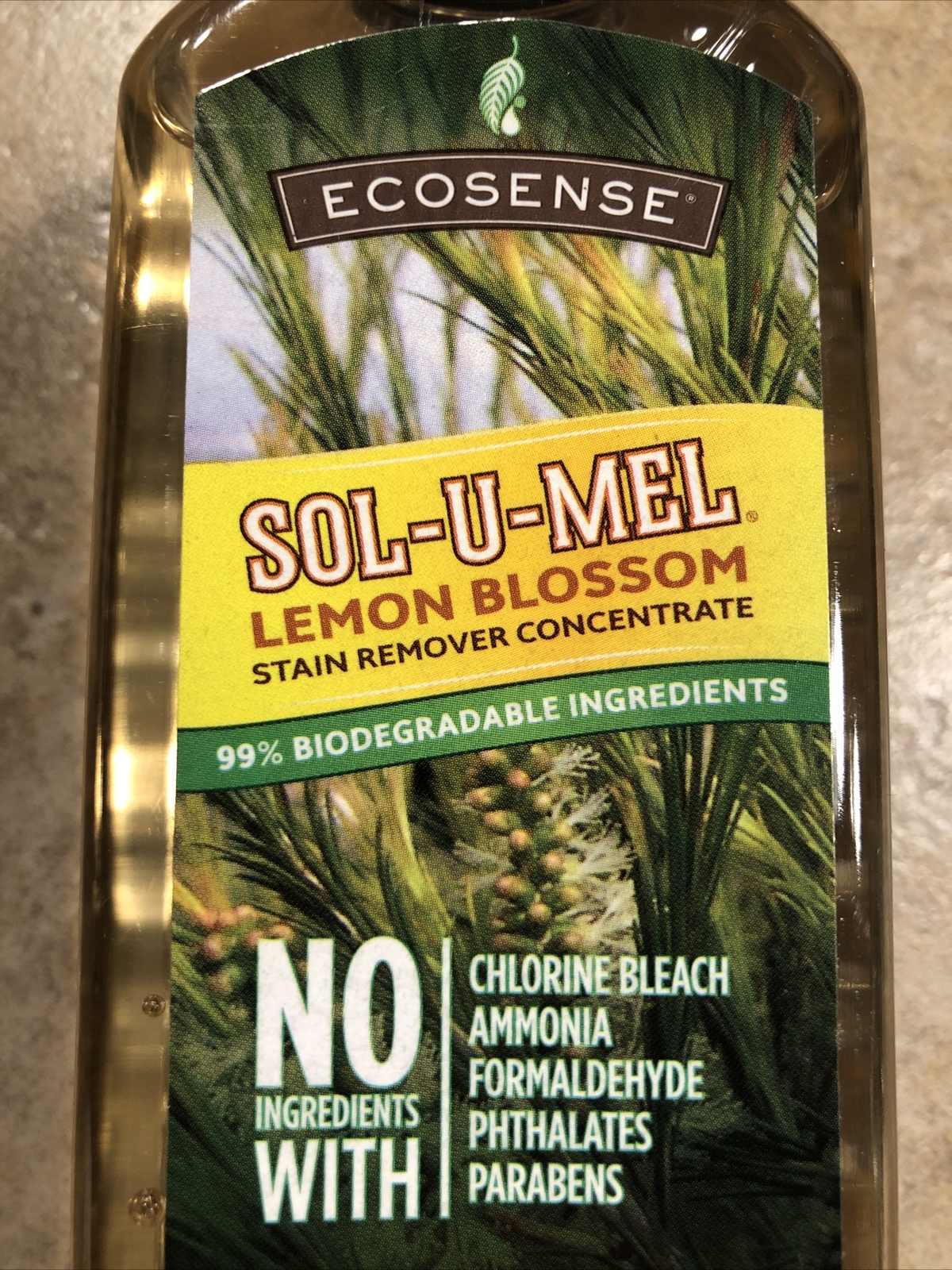 NEW Ecosense Sol-U-Mel Lemon Blossom Biodegradable CONCENTRATE STAIN REMOVER 8oz