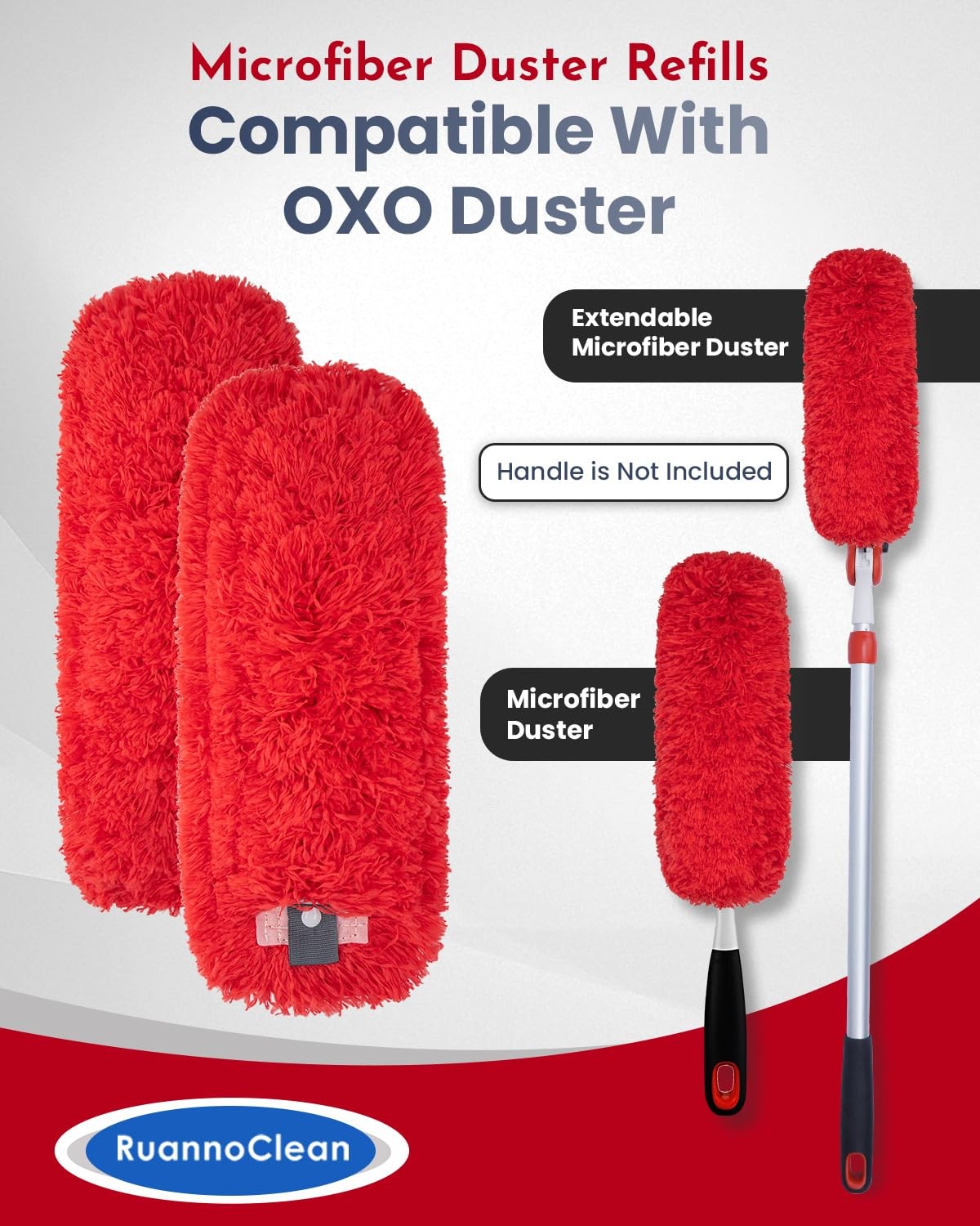 Microfiber Duster Refills Compatible with OXO Good Grips Hand Duster, Reusabl…
