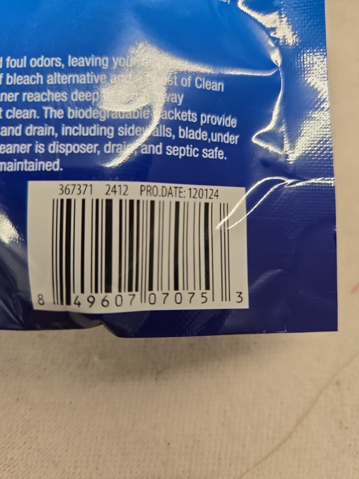 Foaming Garbage Disposal Cleaner 6 Pack (2 Pouches Per Pk)