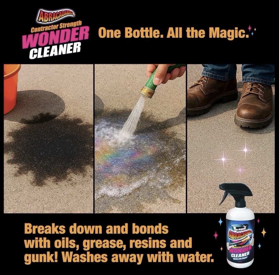 Abracadabra® Contractor Strength Wonder Cleaner – As Seen on TV – 16 fl oz – Gun