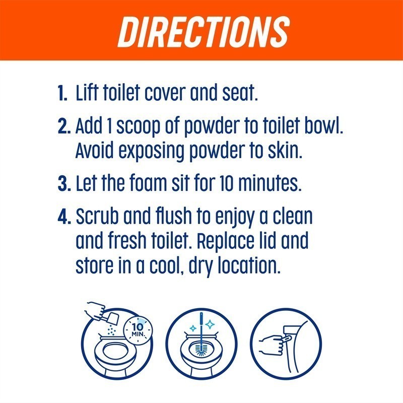 Ultra Foam Toilet Cleaner Citrus Scent Foaming Action Removes Stains 5 Uses
