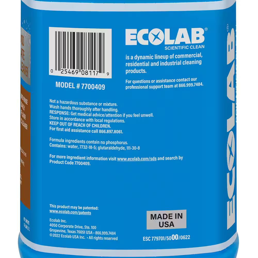 ECOLAB 1 Gal. Hardwood and Laminate Floor Cleaner
