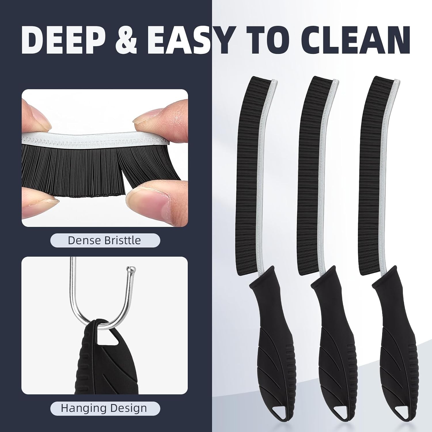 Hard Bristle Crevice Cleaning Brush – Home Cleaning Tools, Multi-Purpose Crevice
