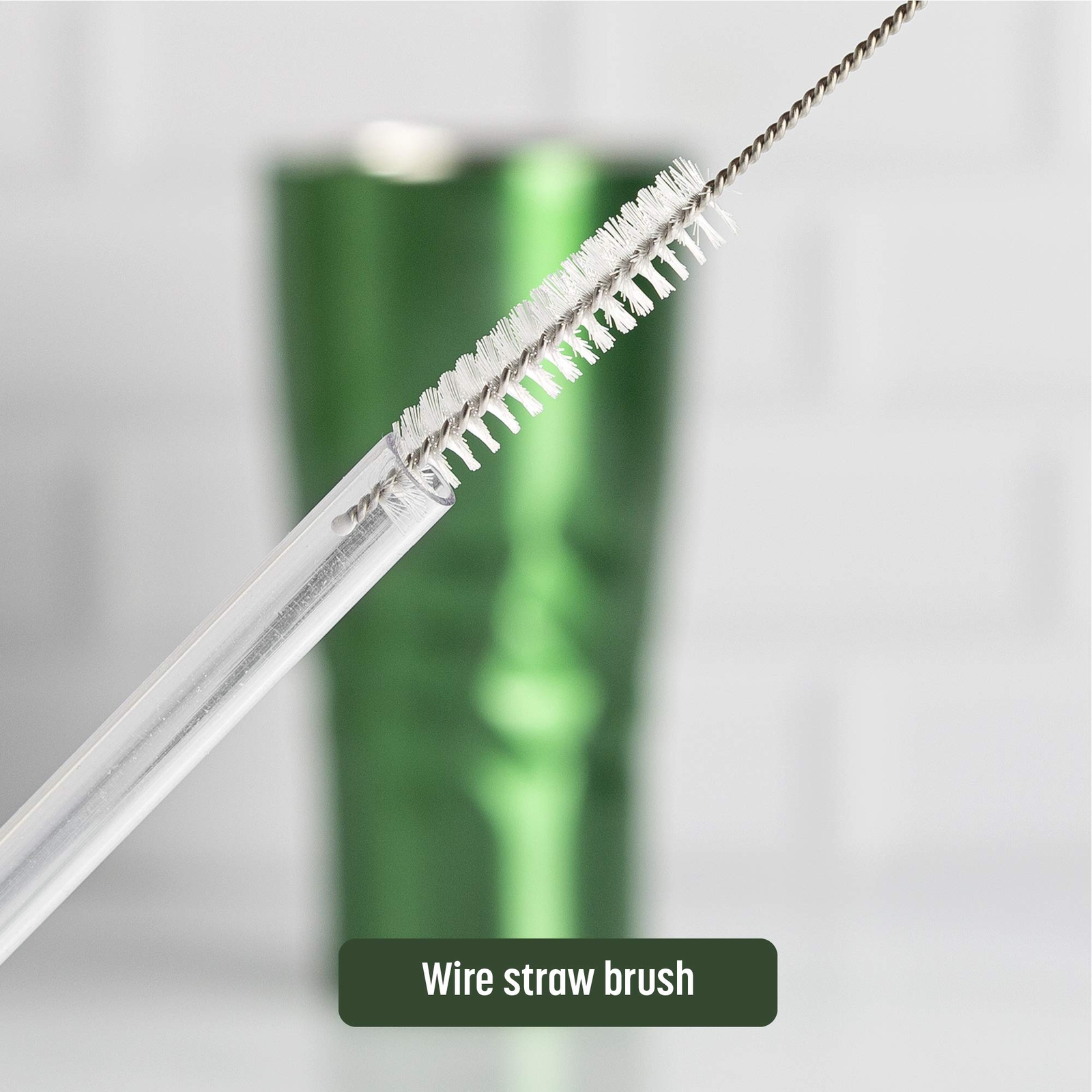 Reusable Bottle And Straw Cleaning 2piece Brush Set Scratch Free Silicone Bottle