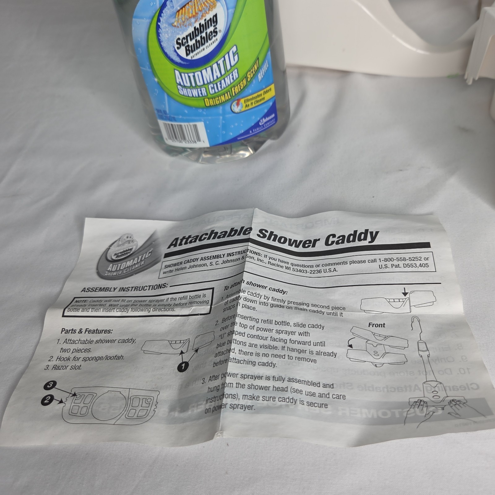 Scrubbing Bubbles Automatic Shower Cleaner Bathroom Booster Set Kit Damage Box