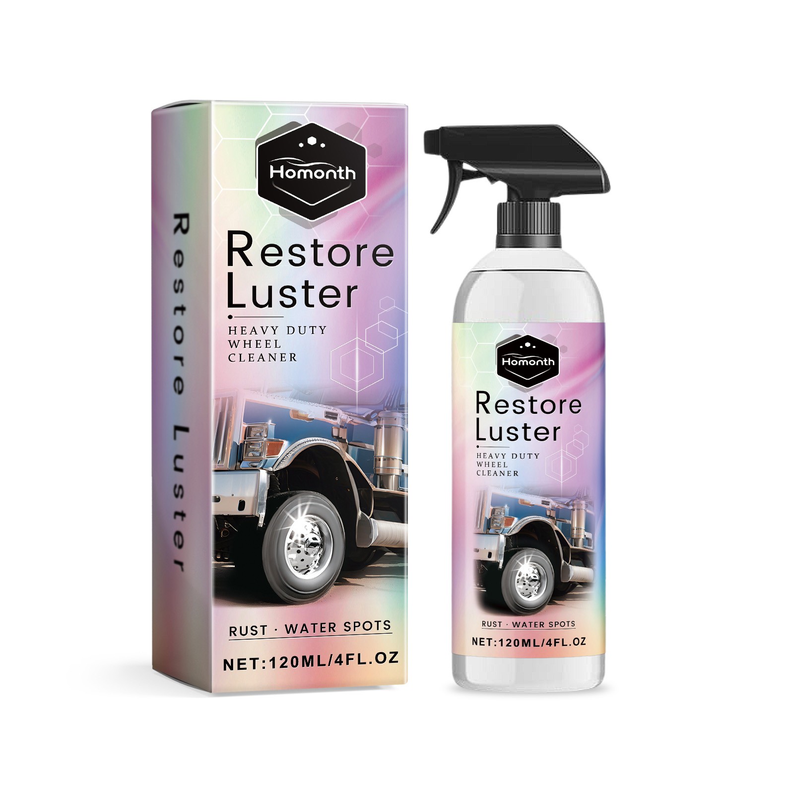 Heavy Duty Wheel Cleaner – Brake Dust Remover for All Wheels Matte Black Chrome