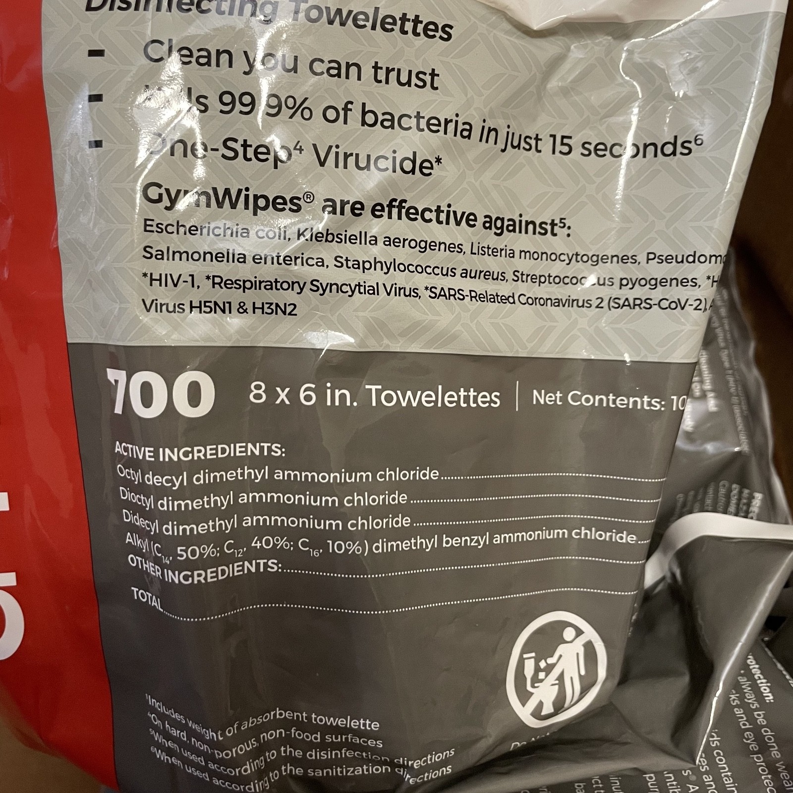 4 Packs GymWipes wipes– 700ct Each (2800 wipes)