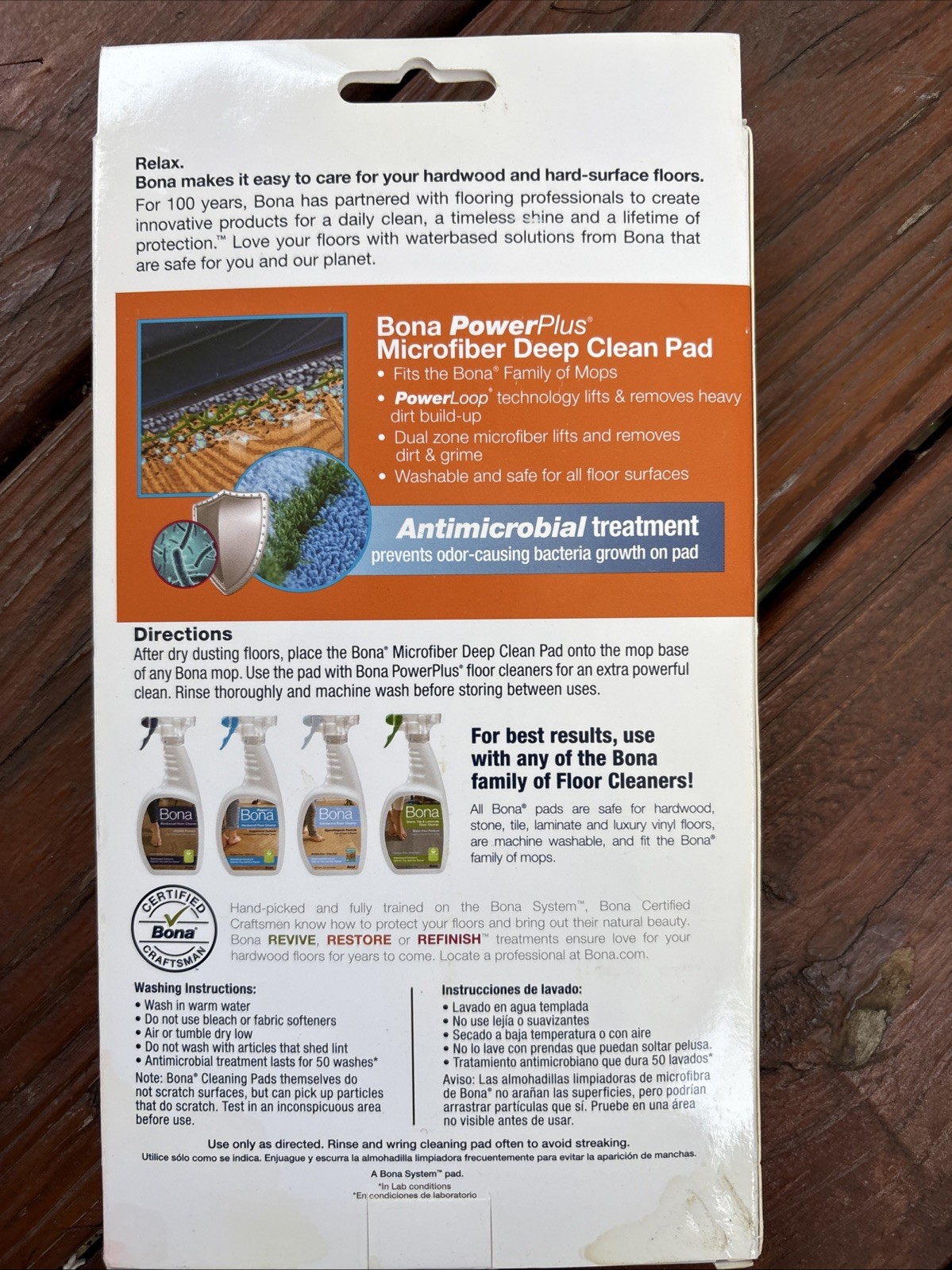Microfib Deep Clean Pad,No AX0003495, Bona Kemi Usa Inc