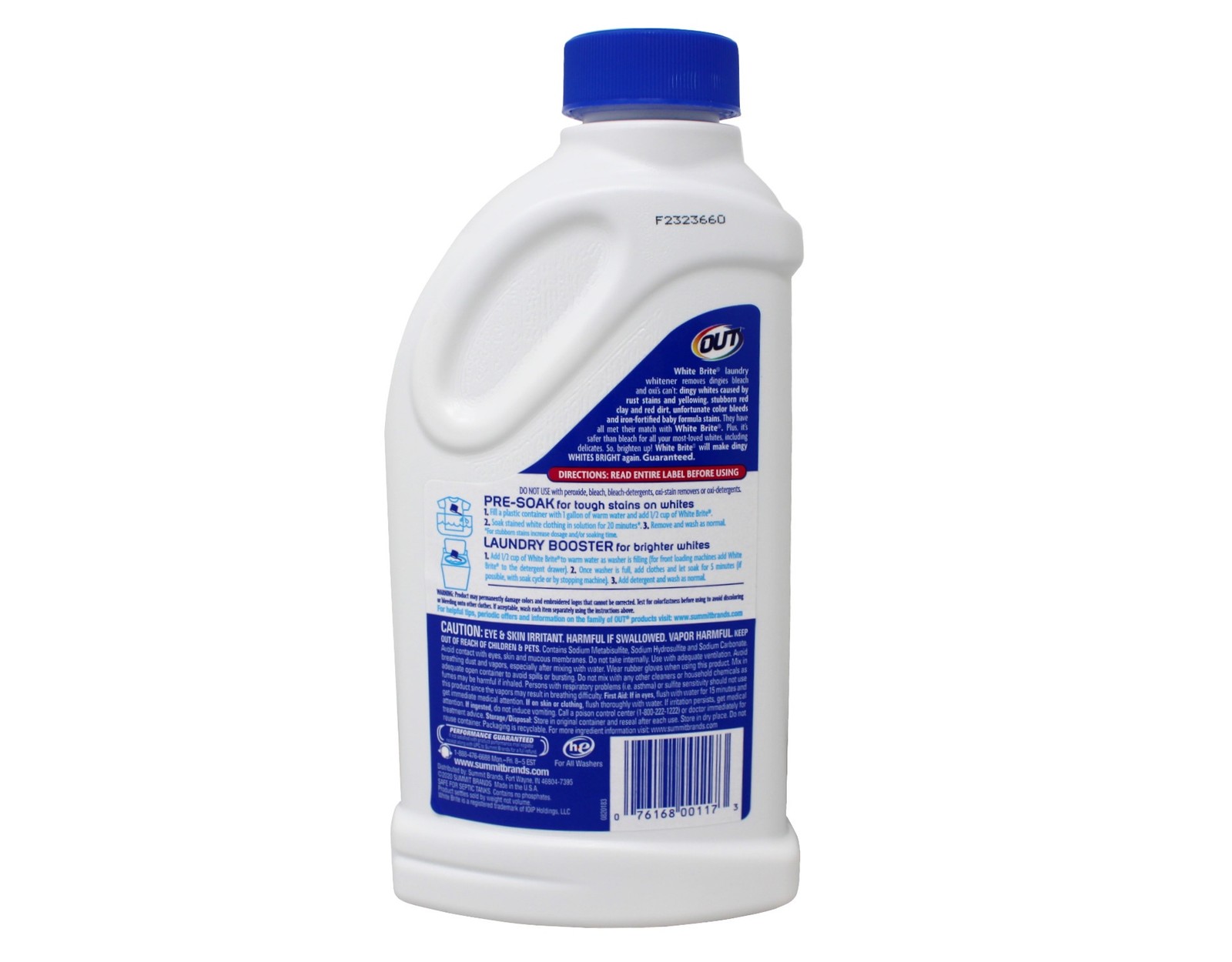 OUT White Brite Laundry Whitener and Multipurpose Rust Stain Remover 28 Oz Each