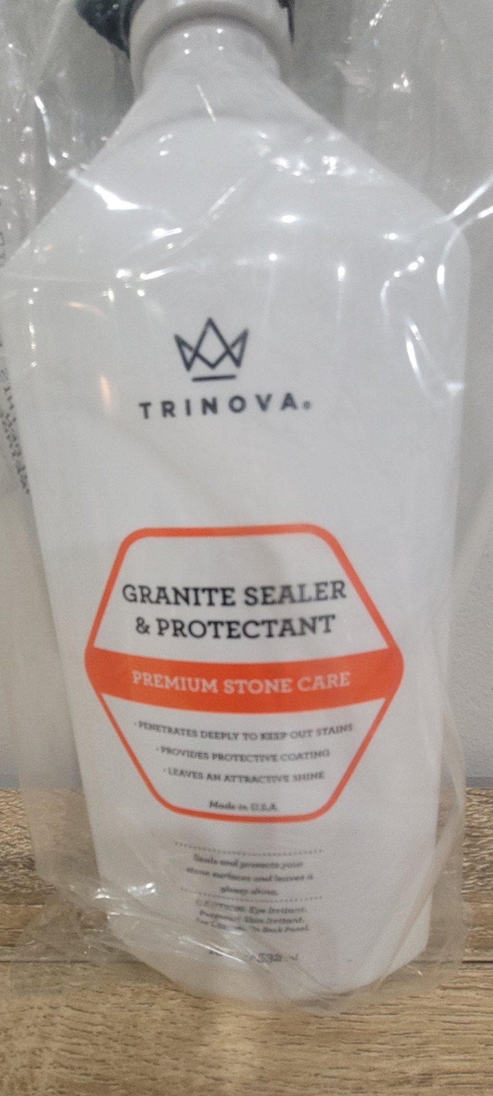Factory Sealed TriNova Granite Sealer & Protector 18 Ounce Bottle/Sprayer 532 Ml