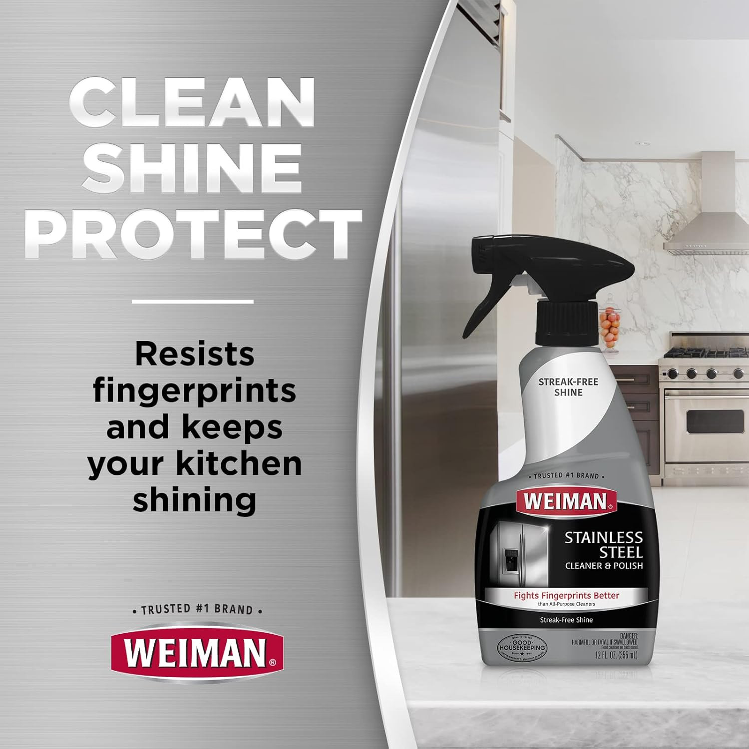 Stainless Steel Cleaner and Polish – Protects Appliances from Fingerprints and L