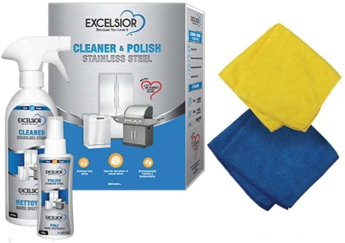 Excelsior Stainless Steel Cleaner & Polish Kit