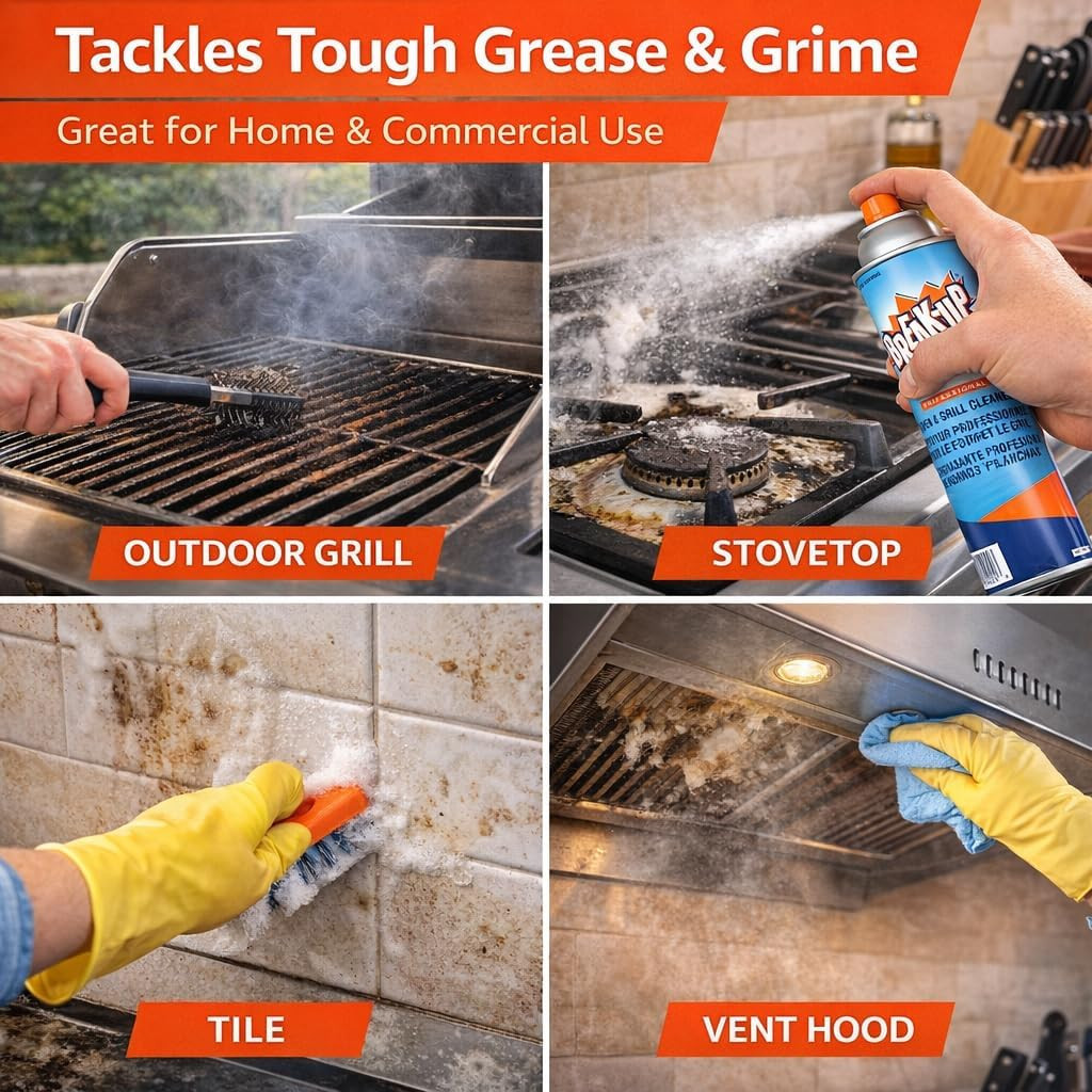 Heavy Duty Oven & Grill Cleaner, 19 Oz Aerosol Spray, Pack of 6