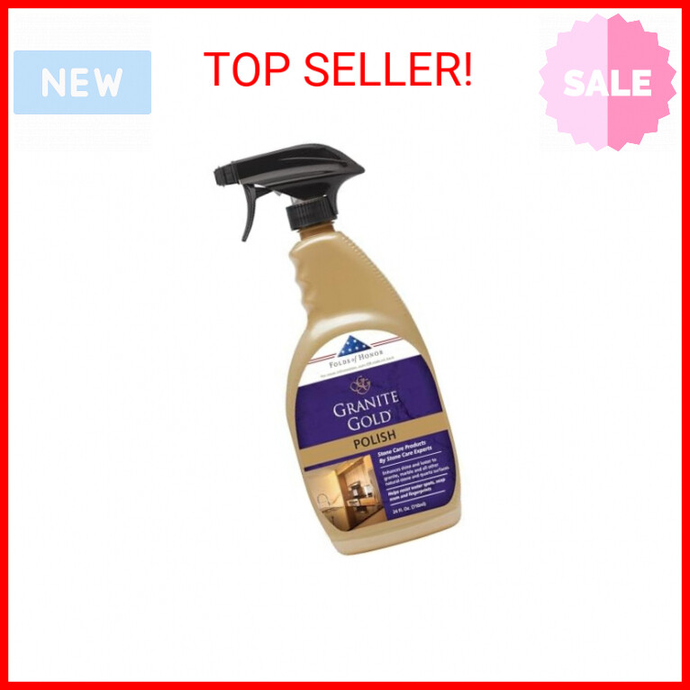 Granite Gold Polish Spray, Streak-Free Shine for Granite, Quartz, Marble, Traver