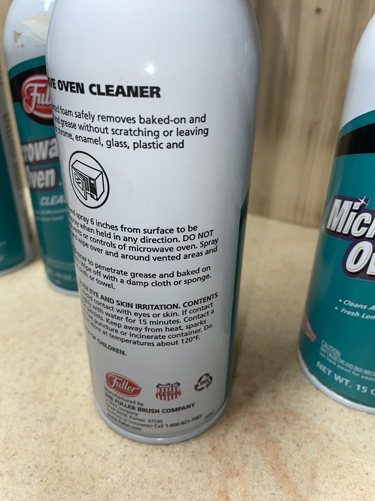 5 Fuller Microwave Oven Cleaner Spray Cans 15oz