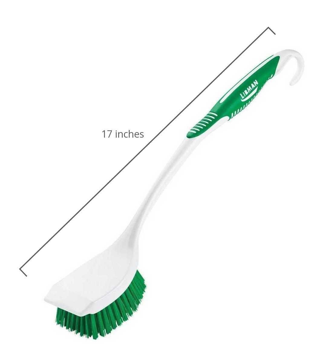 Libman Long Handle Scrub Brush – Item Model Number: 00010 – Ergonomic Rubber …