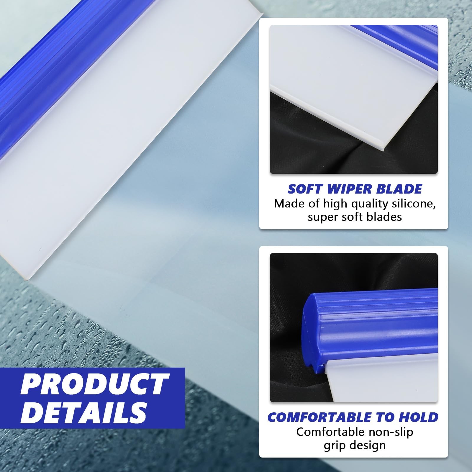 12 Inch Automotive Wiper Squeegee Silicone Water Blade Car Handheld Squeegee