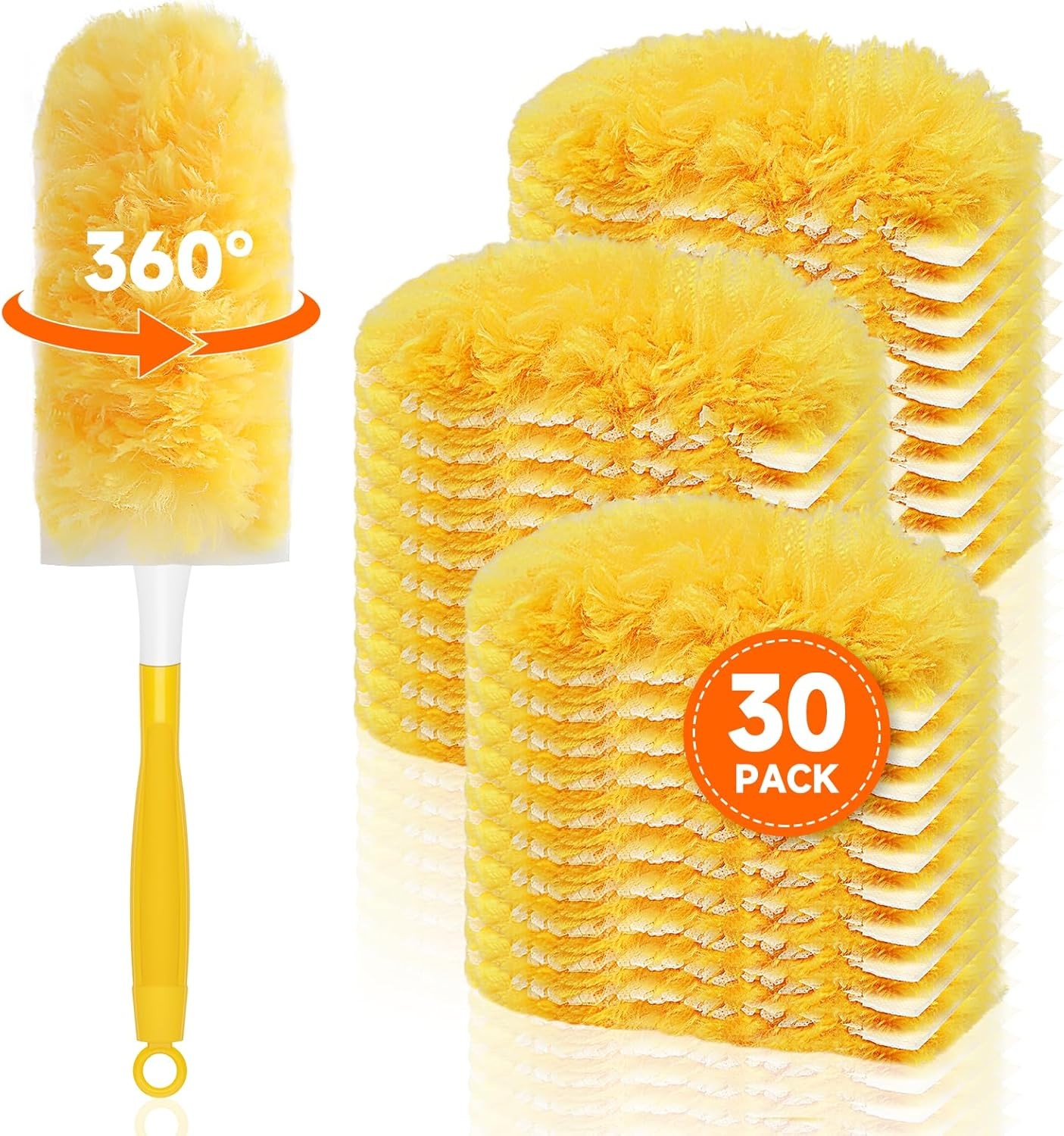 30 Count Duster Refills Swiffer Duster W/ 1 Handle Dusters Cleaning Disposable