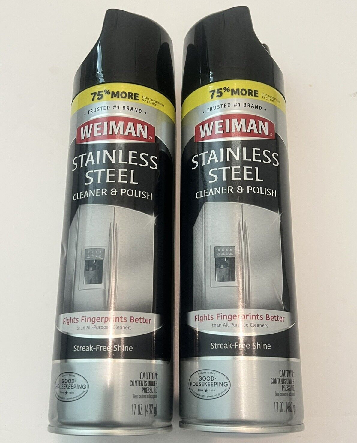 (2-Pack) WEIMAN Stainless Steel Appliances Stoves Ranges CLEANER & POLISH 17oz