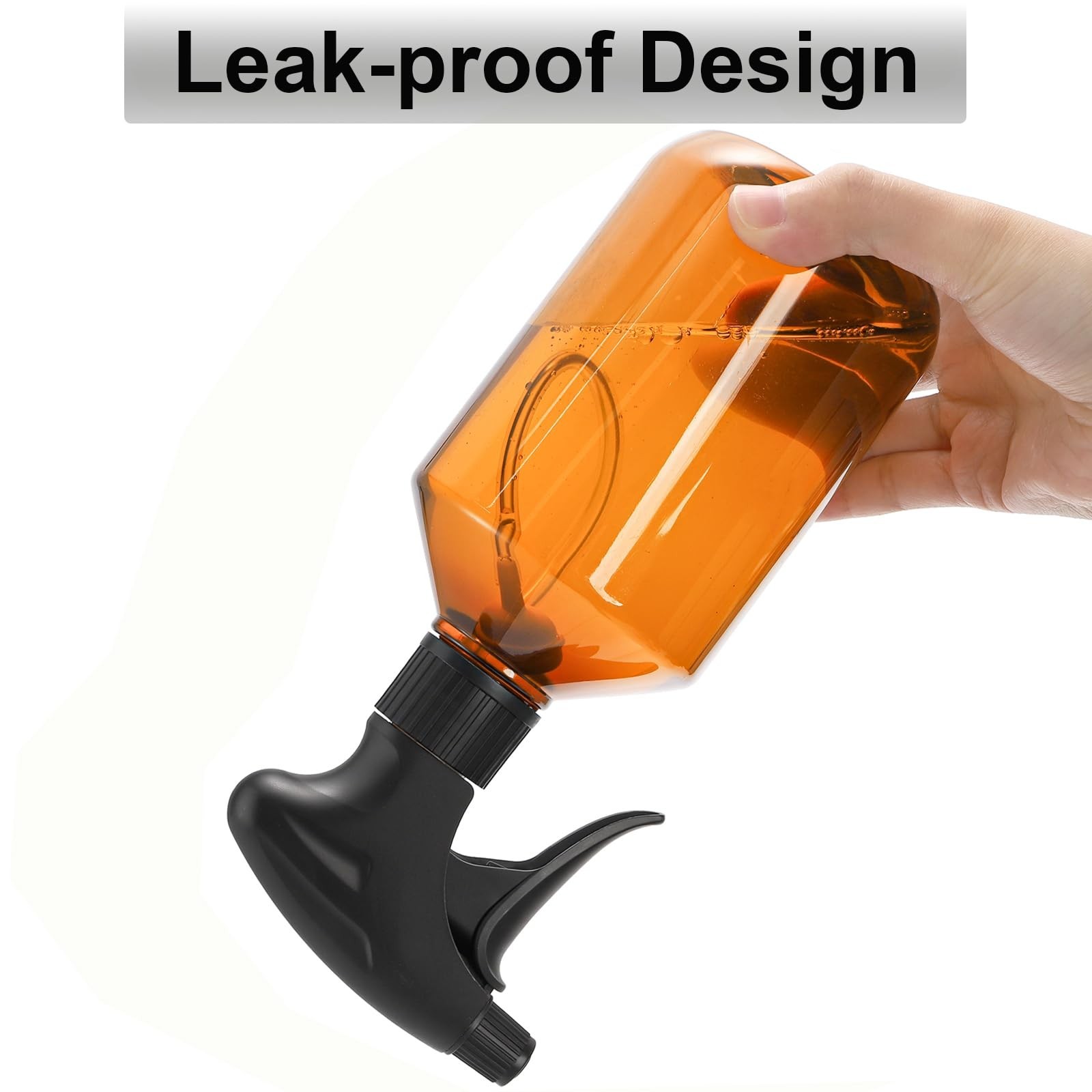 6 Pack 17oz Fine Mist Spray Bottles – Refillable Plastic Containers for Cleaning