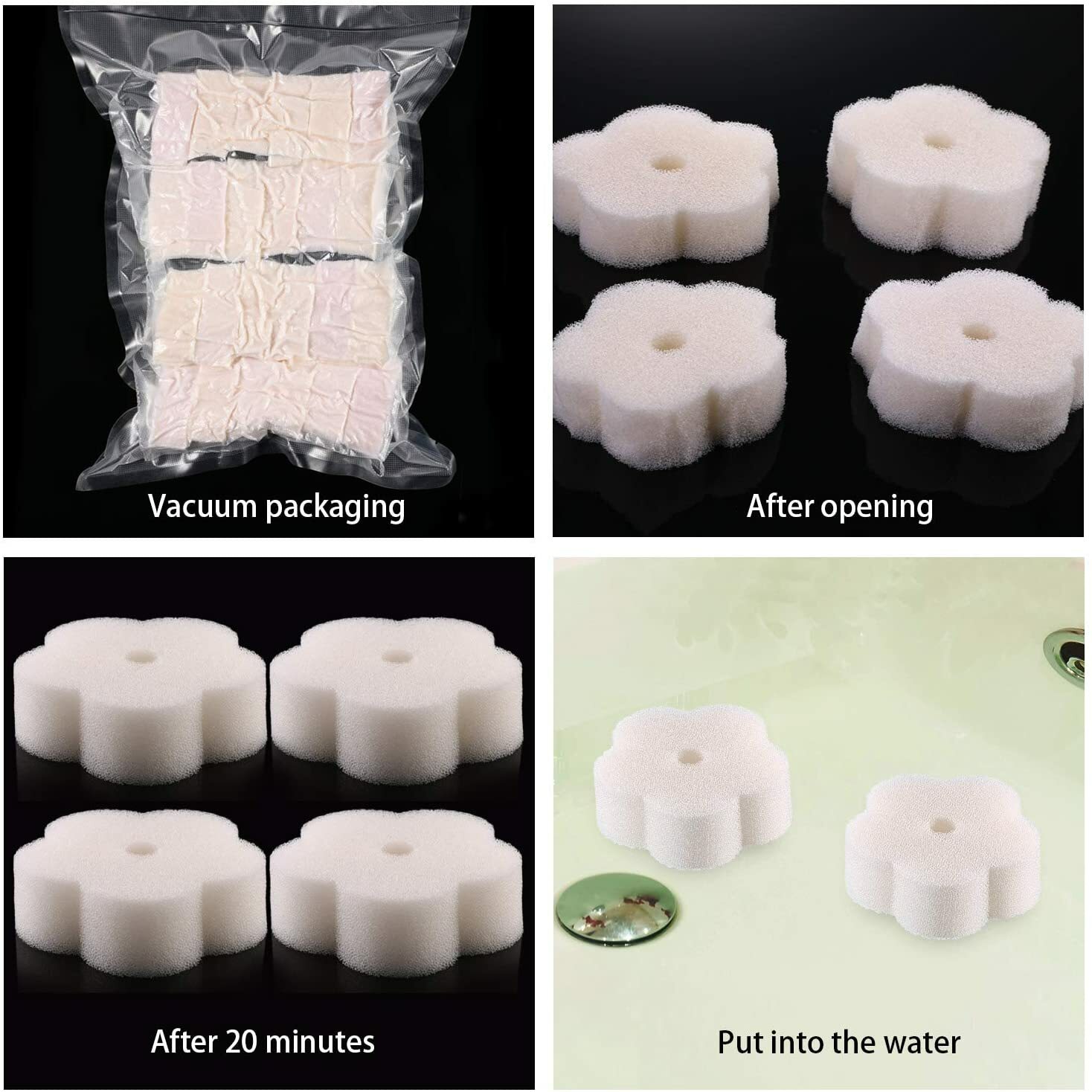24 Pieces Oil Absorbing Scum Sponges for Hot Tub, Swimming Pool and Spa Reusable