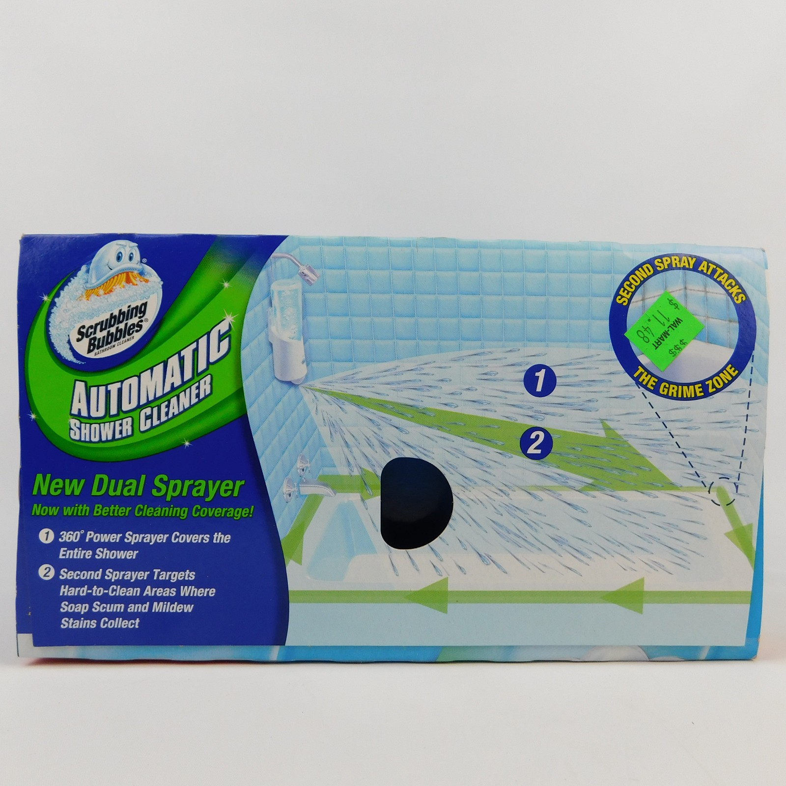 Scrubbing Bubbles Automatic Shower Cleaner Sealed One Button Dual Spray NEW
