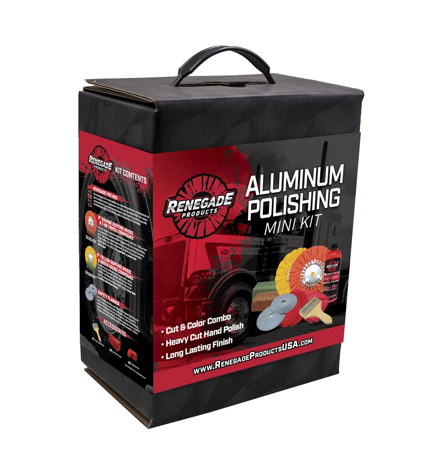 Renegade Products Aluminum Polishing Mini Kit Complete with Buffing Wheels, B…