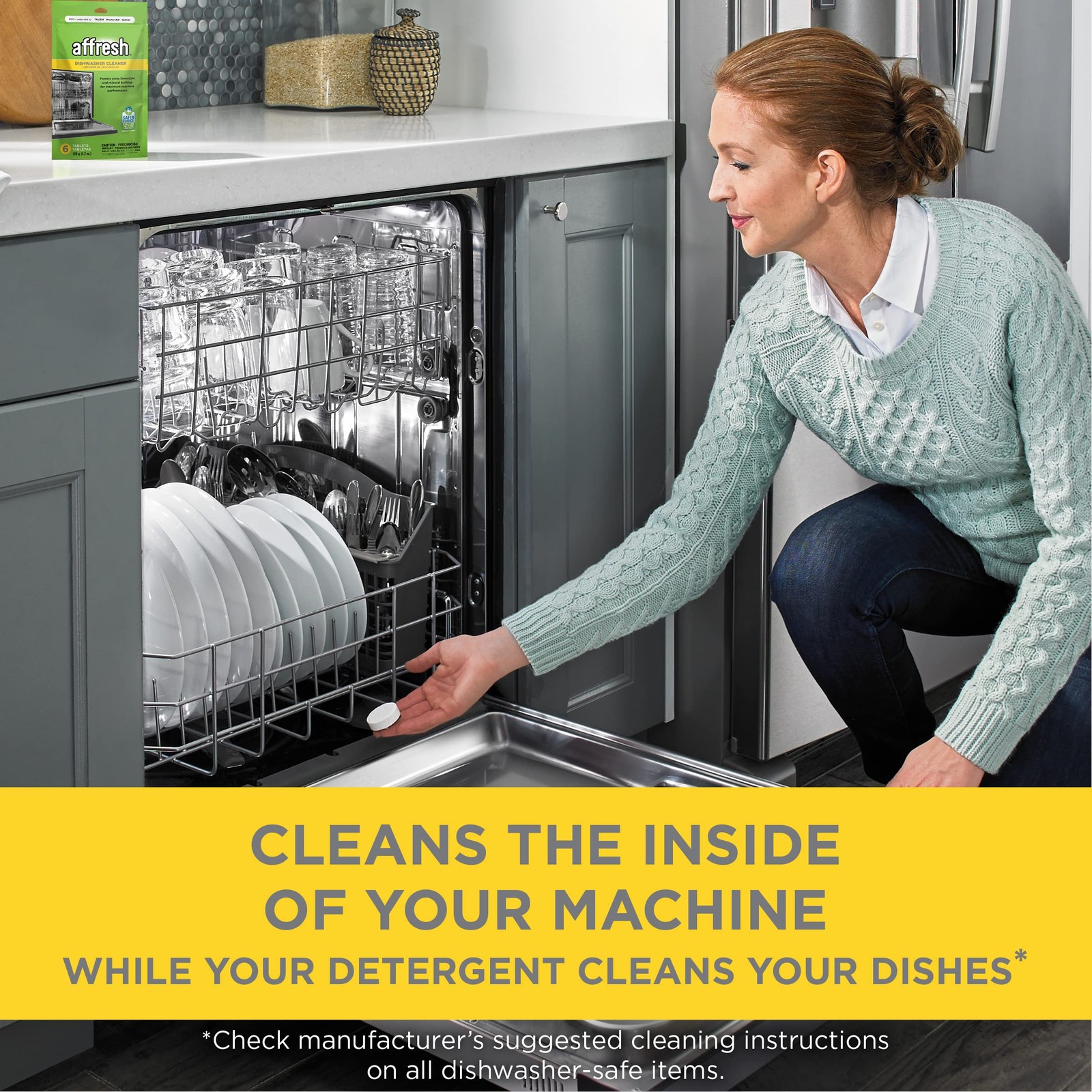 Affresh Dishwasher Cleaner, Helps Power Away Odor Causing Bacteria, Limescale