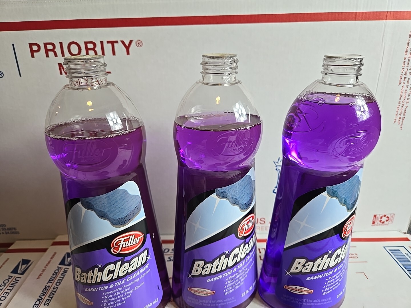 Lot Of 3-Fuller Brush BathClean Dissolves Soap Scum Hard Water Stains 22oz Each*