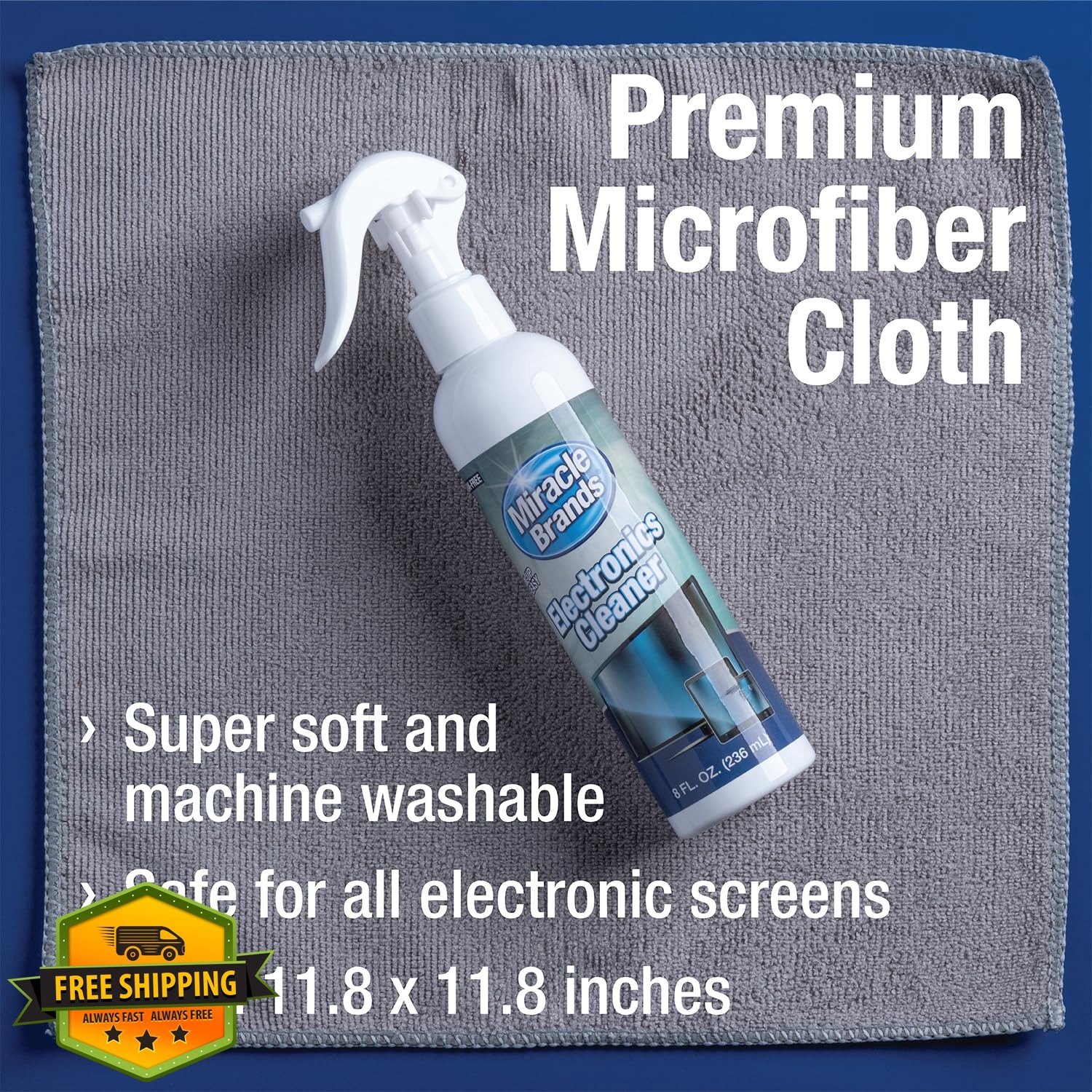 Miracle Brands Electronics Cleaner 8 Fl Oz Spray Microfiber