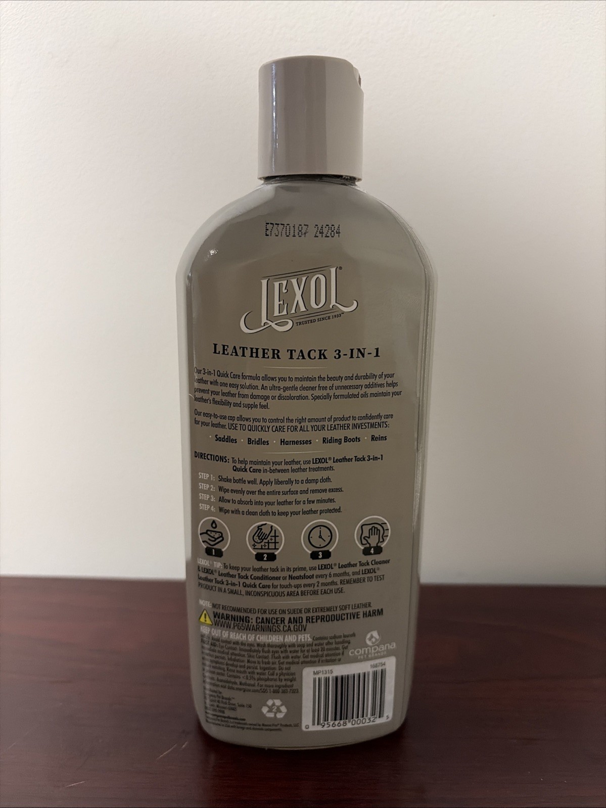 Lexol Leather Tack 3-in-1 Quick Care Formula Cleaner 16.9 Ounces, New and Sealed