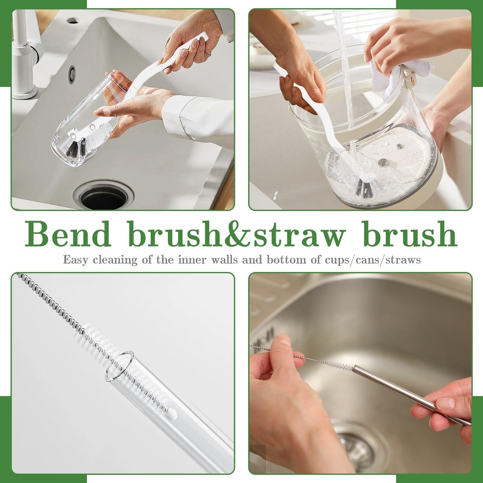 15pcs Crevice Cleaning Brush, Hard Bristle Scrub Brushes Tools, Multifunction…