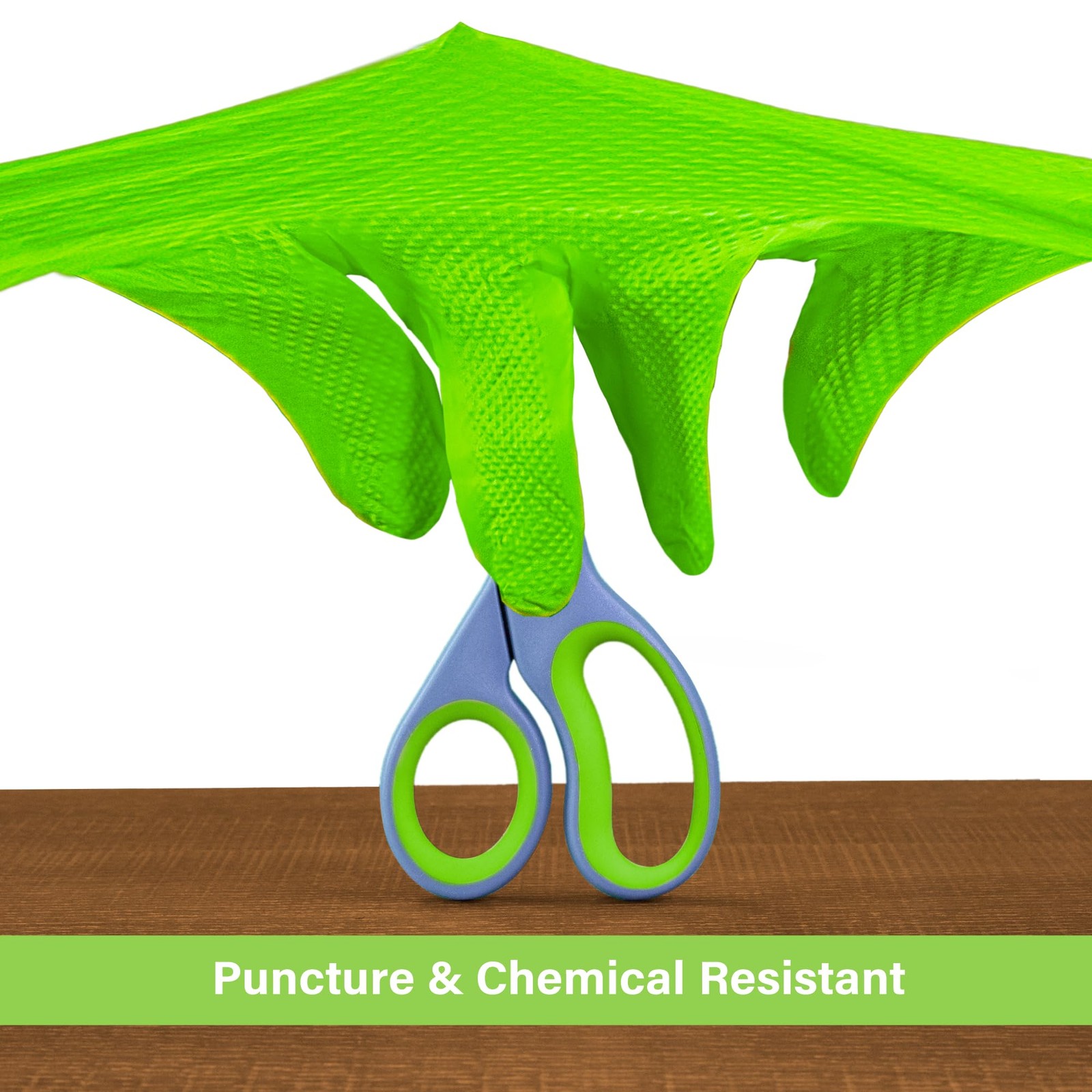 1st Choice 6 mil Green Gloves, Disposable, Latex Free, Raised Medium,