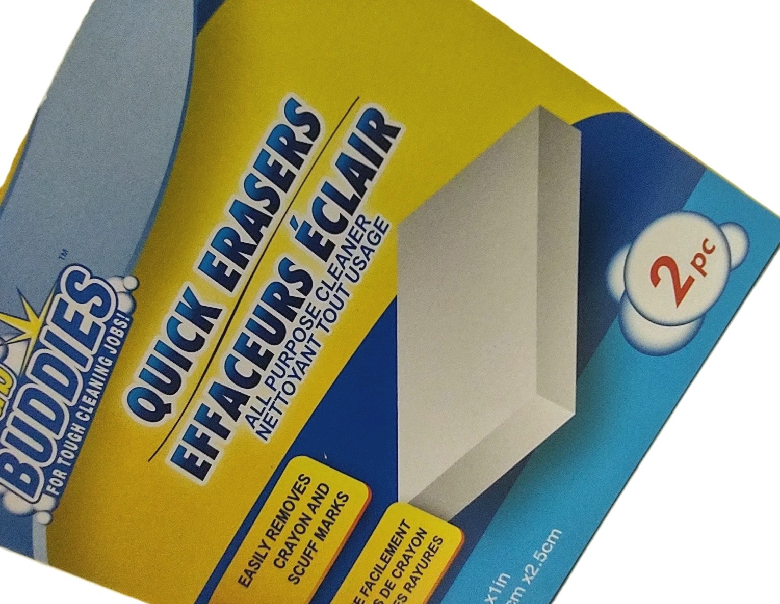 ( LOT 2 ) Scrub Buddies Quick Eraser Sponge 2-pk/Box NEW SEALED