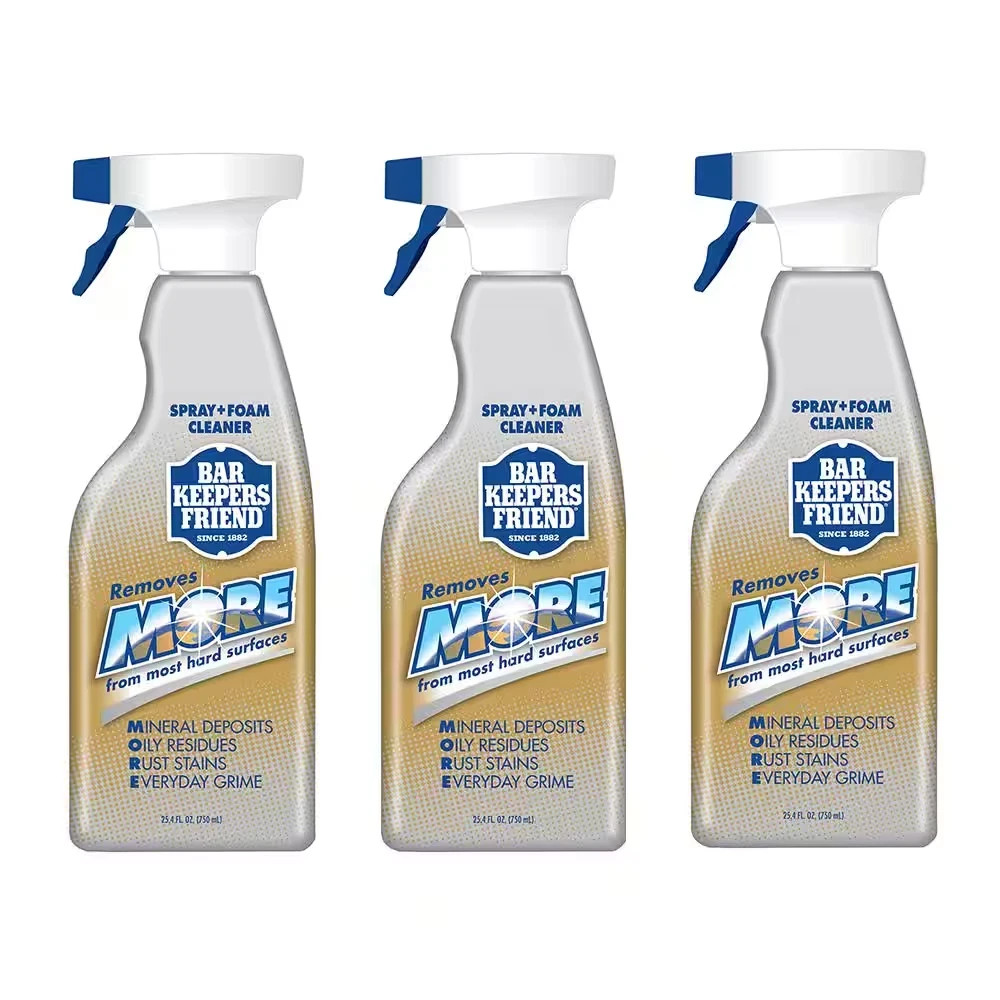 Bar Keepers Friend Spray & Foam Cleaner 25.4oz (3 Pack) Rust Stain Remover
